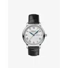 MONTBLANC MONTBLANC MEN'S SILVER 128686 STAR LEGACY DAY & DATE STAINLESS-STEEL AND ALLIGATOR-EMBOSSED LEATHER 