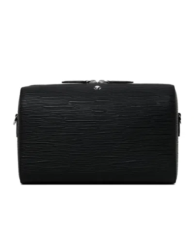 Montblanc 142 Leather Shoulder Bag In Black
