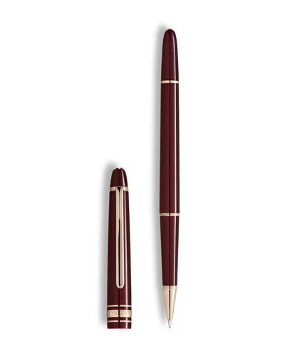 Montblanc 163 Meisterstuck Red Hour Roller Ball In Burgundy