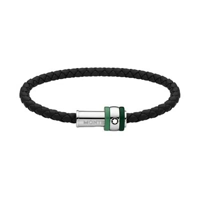 Montblanc 1858 Ice Sea Green Bracelet In Black