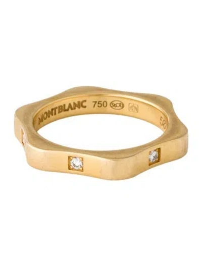 Pre-owned Montblanc 18k Diamond Star Band In Multicolor