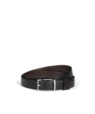Montblanc 30 Mm Reversible Belt In Leather With Rectangular Meisterstück Buckle In Black