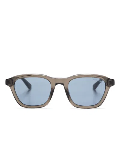 Montblanc 348 Sunglasses In Green