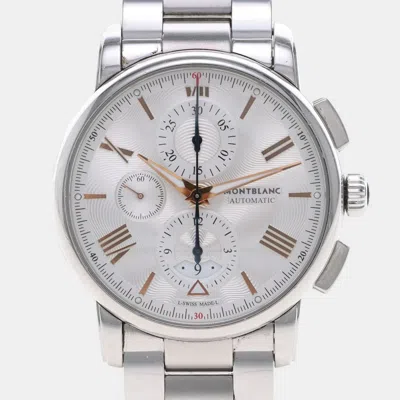 Pre-owned Montblanc 4810 114856 Automatic Silver Stainless Steel Men's Wristwatch 43 Mm