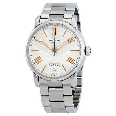 Pre-owned Montblanc 4810 Automatic Silvery White Dial Men's Watch 114852