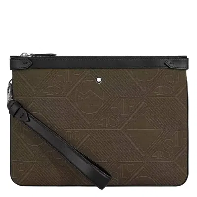 Montblanc 4810 Jacquard Fabric Pouch In Sand