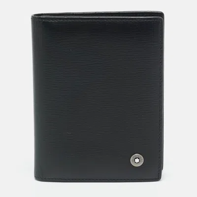 Pre-owned Montblanc 4810 Westside Black Leather Business Card Holder