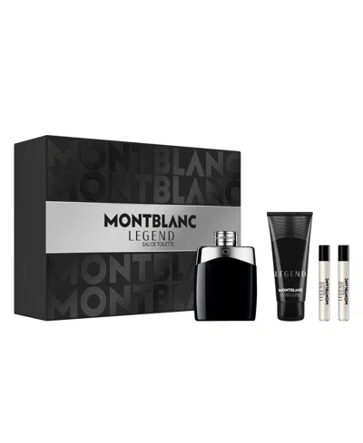 Montblanc 4-piece Legend Eau De Toilette Spray Gift Set In Transparent