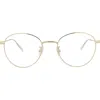Montblanc 51mm Round Optical Glasses In Gold