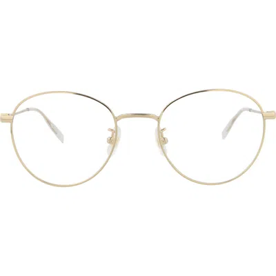 Montblanc 51mm Round Optical Glasses In Gold