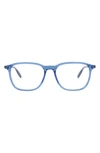 Montblanc 52mm Square Optical Glasses In Blue