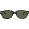 Montblanc 53mm Rectangular Sunglasses In Multi
