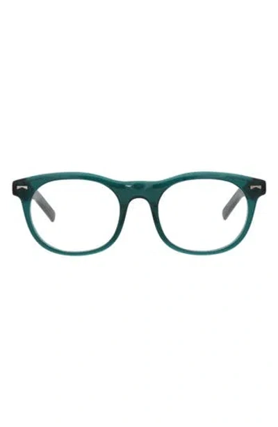 Montblanc 54mm Round Optical Glasses In Green