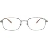 Montblanc 55mm Rectangle Optical Frames. In Silver