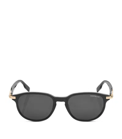 Montblanc Acetate Square Mb131311 Sunglasses In Black