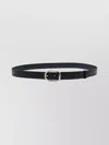 Montblanc Adjustable Belts With Silver Buckle Smooth Finish In Black