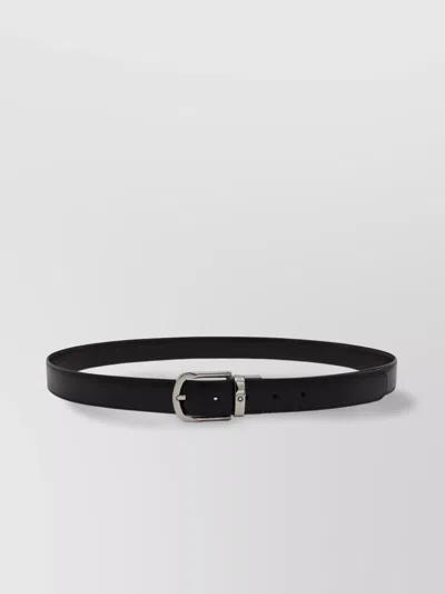 MONTBLANC ADJUSTABLE LENGTH METAL BUCKLE SMOOTH FINISH BELTS