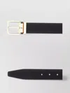 Montblanc Adjustable Length Reversible Leather Belt In Black