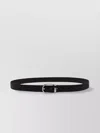 Montblanc Adjustable Length Silver Buckle Smooth Finish In Black