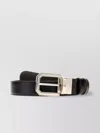 Montblanc Adjustable Reversible Leather Belt With Metal Buckle In Black