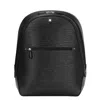 Montblanc Adjustable Strap Leather Backpack In Black