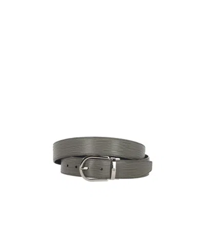 Montblanc Adjustable Waist Belt In Gray