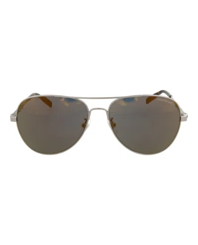 Montblanc Aviator-frame Metal Sunglasses In Gray