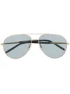 Montblanc Aviator Sunglasses In Gold