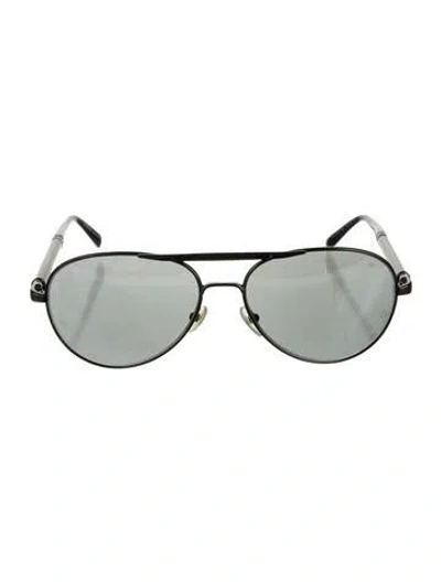 Pre-owned Montblanc Aviator Tinted Sunglasses In Black