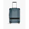 Montblanc Avio Blue #my4810 Polycarbonate Cabin Suitcase 55cm In Avio Blue