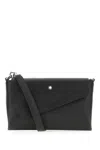 Montblanc Leather Crossbody Bag Detachable Strap In Black