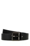 Montblanc Black Leather Belt In Black