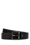 Montblanc Black Leather Belt In Black