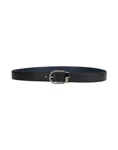 Montblanc Belt Midnight Blue Size Onesize Leather