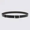 Montblanc Adjustable Belts With Silver Buckle Smooth Finish In Black