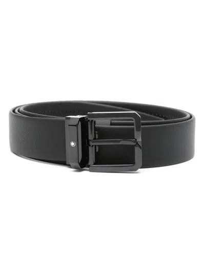Montblanc Square-buckle Leather Belt In Multicolor