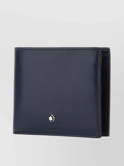 Montblanc Bifold Wallet With Smooth Calf Leather In Blue