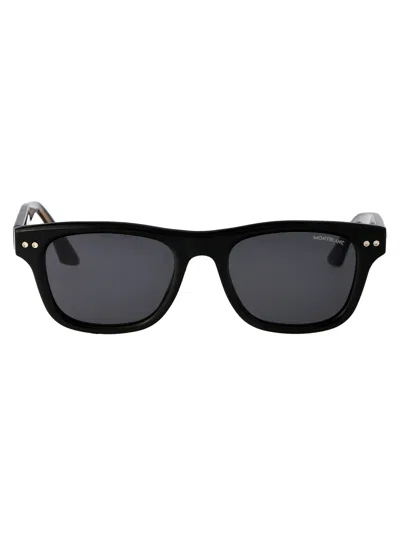 Montblanc Black Acetate Sunglasses
