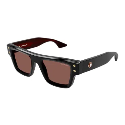 Montblanc Black Acetate Sunglasses