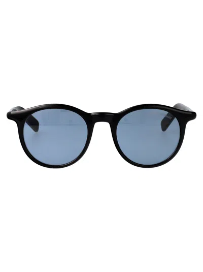 Montblanc Black-black-blue Recycled Injected Acetate Sunglasses