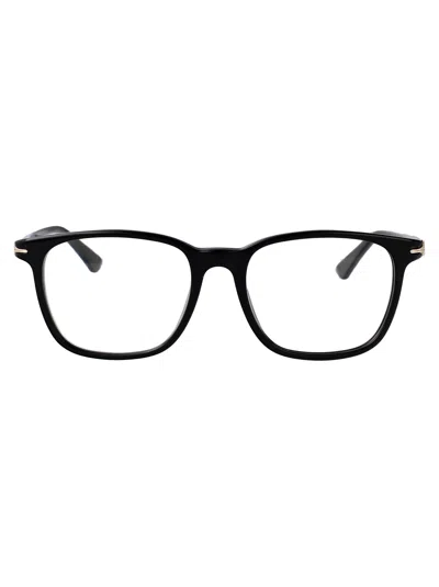 MONTBLANC MONTBLANC BLACK-BLACK-TRANSPARENT ACETATE GLASSES