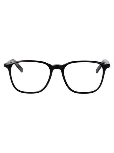 Montblanc Black-black-transparent Recycled Injected Acetate Glasses In Brown