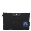 Montblanc Black Blue Nylon Spirit Small Pouch In Black