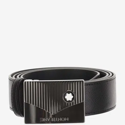 MONTBLANC BLACK CUT TO SIZE BELT