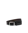 Montblanc Black Horseshoe Buckle Belt In Black
