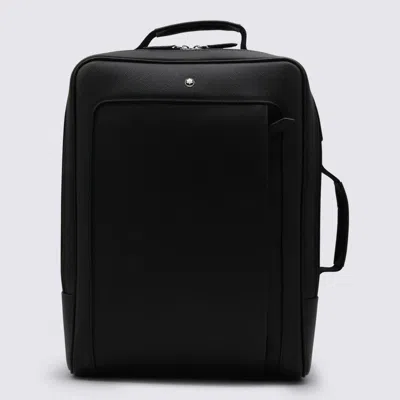 Montblanc Black Leather Backpack