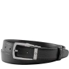Montblanc Black Leather Belt- Black116706 In Black