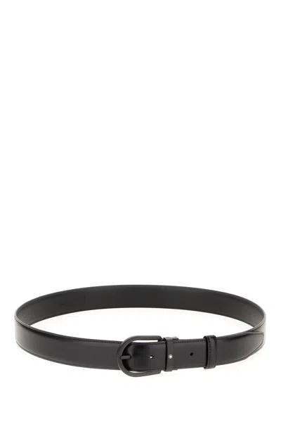 Montblanc Black Leather Belt