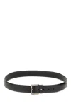 Montblanc Leather Belt With Adjustable Length And Metal Buckle In Black