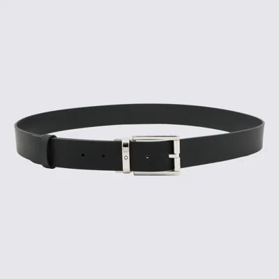 MONTBLANC BLACK LEATHER BELT